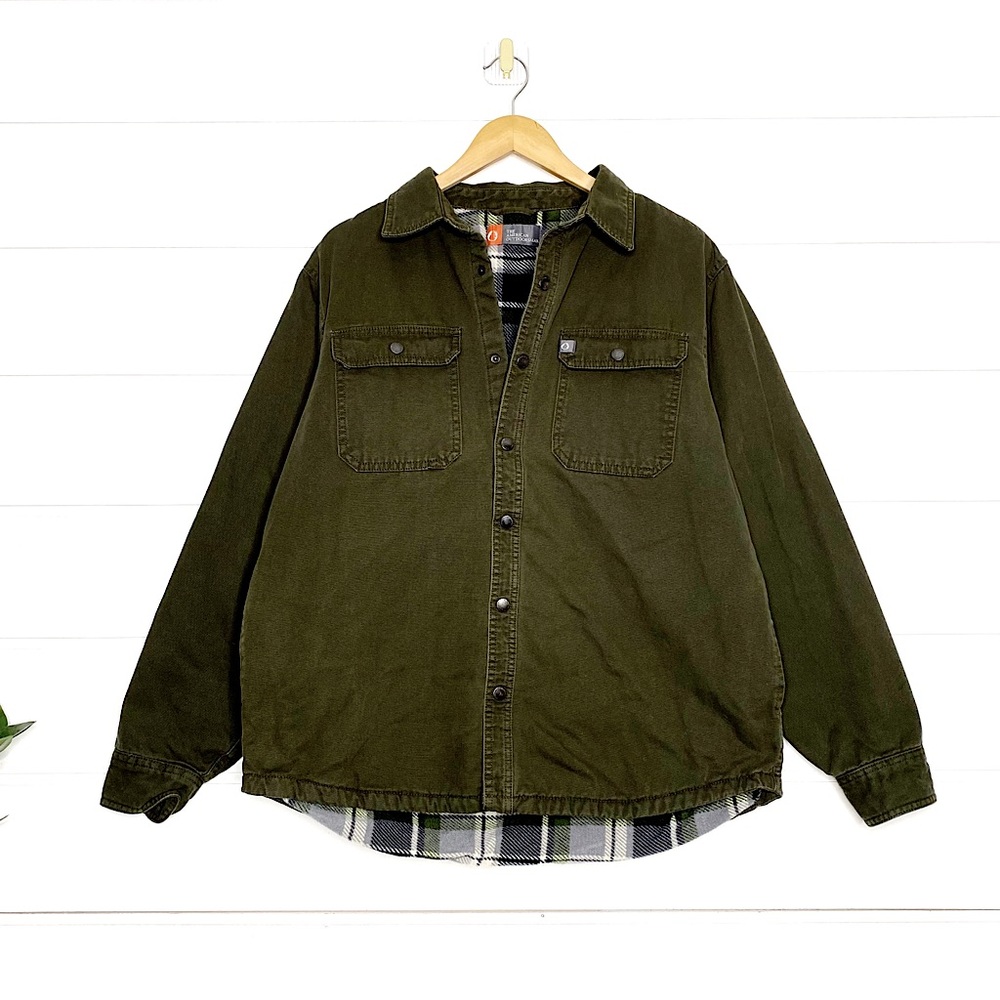 The American Outdoorsman Men’s Polar Fleece Lined Canvas Chore Jacket Size Large